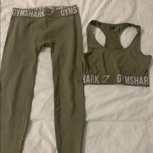 Gymshark olive green set